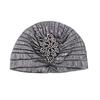 Damer Topphatt Rombus Rhinestones Dekor Plissert Turbanhatt Gullbelagt Pyntet Hatt Elastisk Design Hodeplagg
