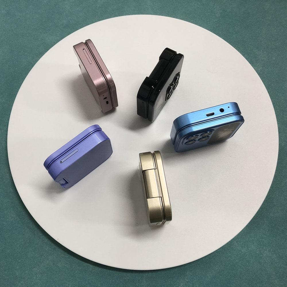 i17 Mini 2G Flip Phone 1.77inches HD Screen Dual SIM GSM Small Mobile Phone Support Flashlight Bluetooth FM Radio Speed Dial Gift CellPhone