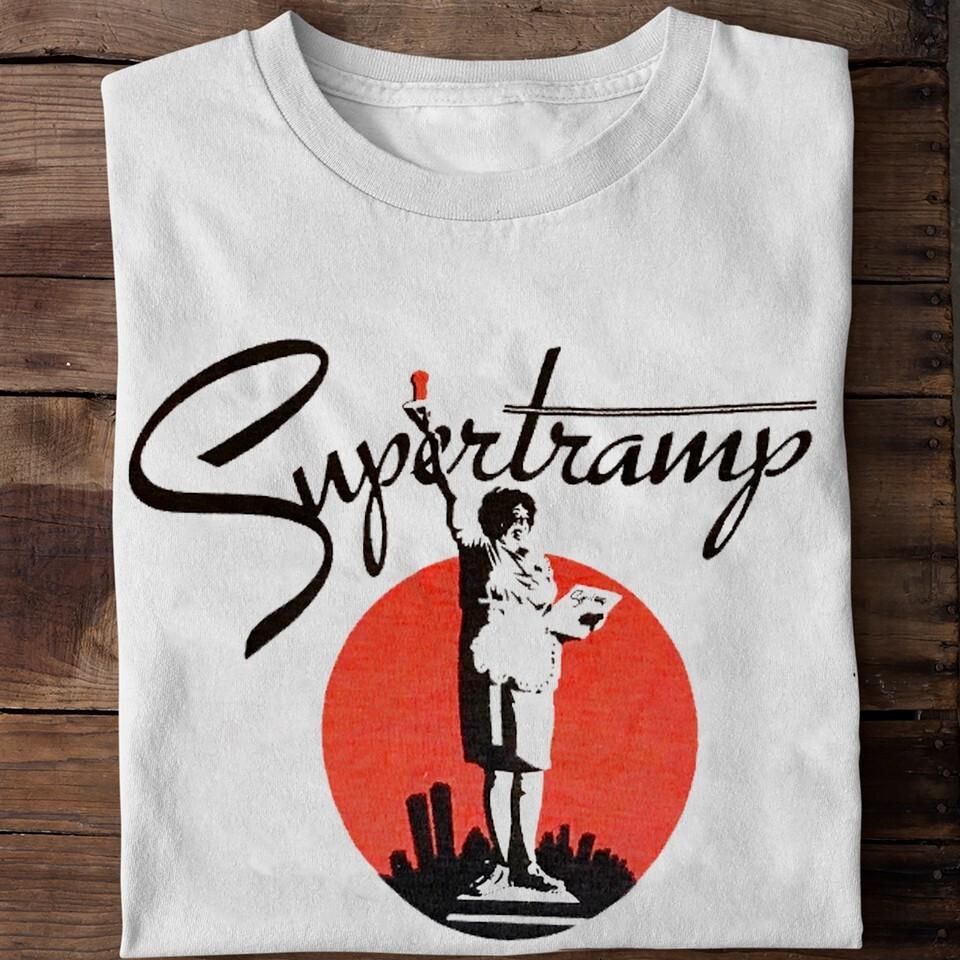 

Supertramp Завтрак в Америке Подарок для фаната Белая Размер футболки OM1 3XL