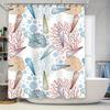 Colorful Coral Candy Printed Shower Curtain Decor for Bathroom White Blue Red Purple Green Yellow Orange Pink Black (180x240cm)