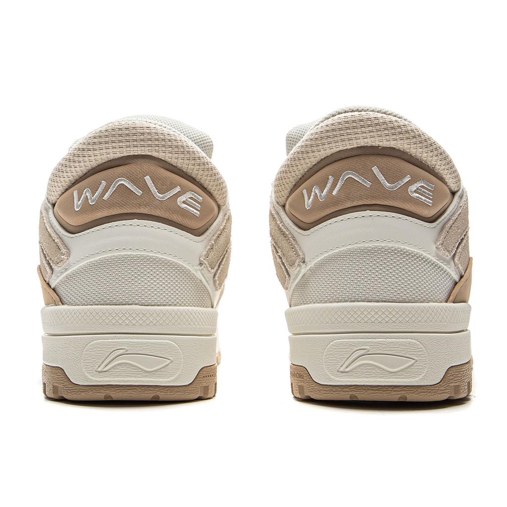 New LiNing Only Us MID FLEECE Warm Slip Resistant Mid Top Skateboard Shoes Women's Beige Brown AGCU160-3