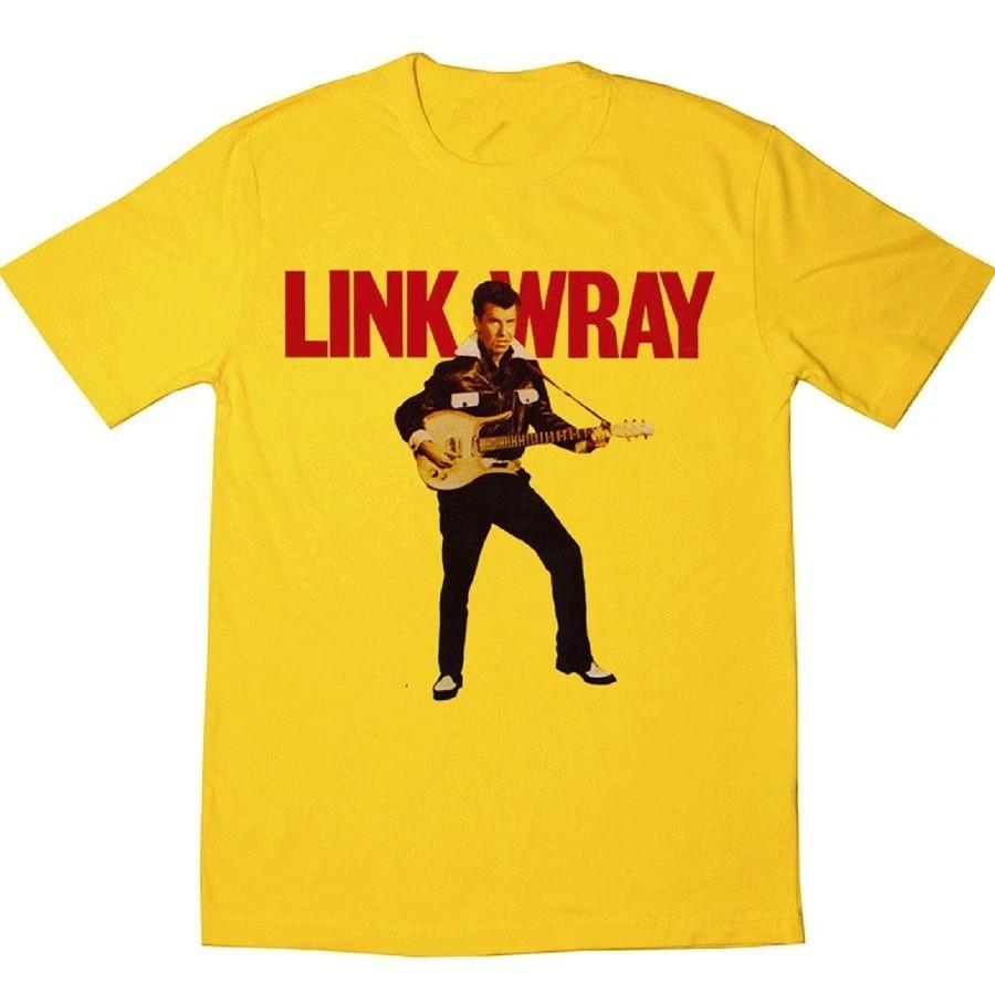 НОВИНКА Link Wray Желтая с коротким рукавом Все размеры от S до 5XL BT2013 Унисекс Футболка XXXXL