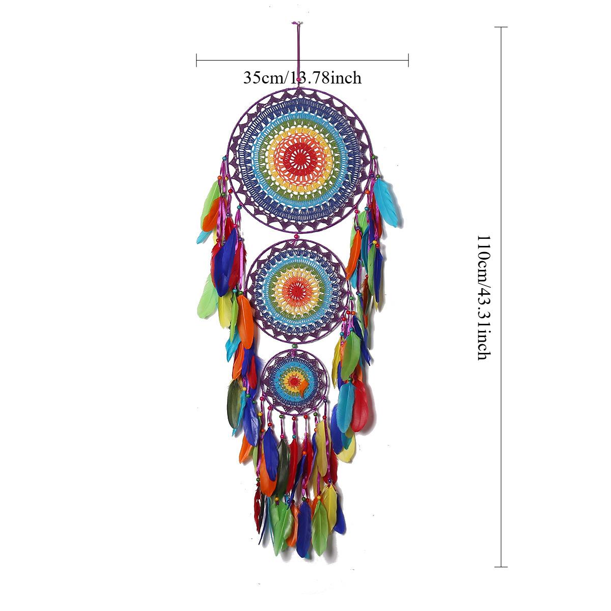 

Большие ловцы снов для девочек, декор комнаты, ловец снов в стиле бохо, настенный декор, настенное украшение для гостиной, декор общежития, подарки в стиле хиппи разноцветный