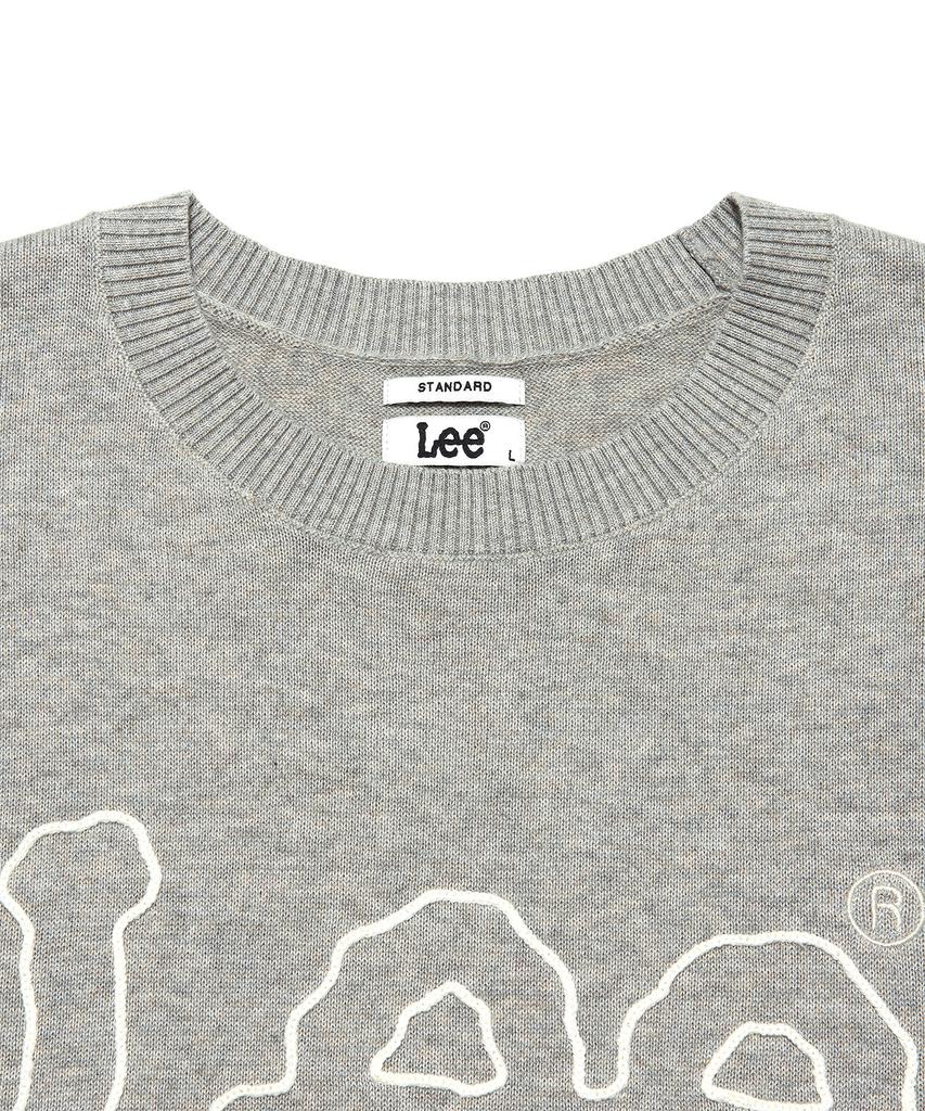 LEE Big Twitch Logo Linen Blend Knit Grey