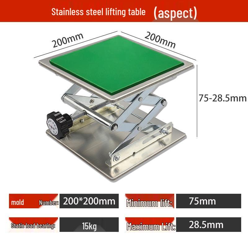 100x100 Stainless Steel Manual Laboratory Lifting Platform