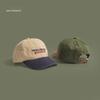 Retro color matching baseball cap children street sunshade embroidery soft top men show face small parent-child peaked cap tide