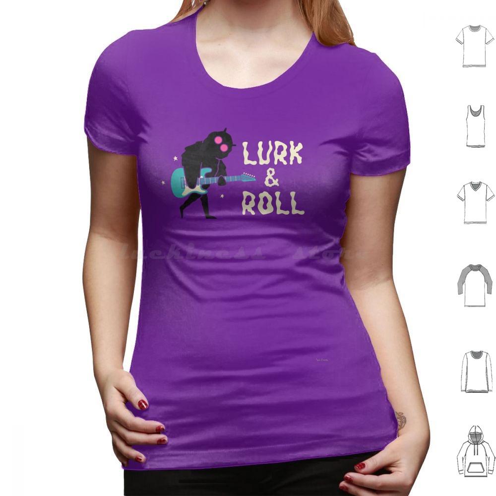 Lurk And Roll T Shirt Cotton Men Women DIY Print Mothman And Roll Moth Cryptid Lurk Paranormal Cryptozoology Music Creature