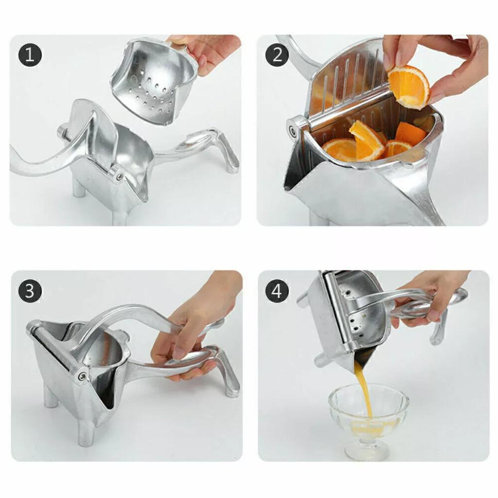 Spremiagrumi manuale in lega di alluminio, spremiagrumi a pressione manuale, spremiagrumi per melograno, arancia, limone, canna da zucchero, utensili da cucina, bar, frutta