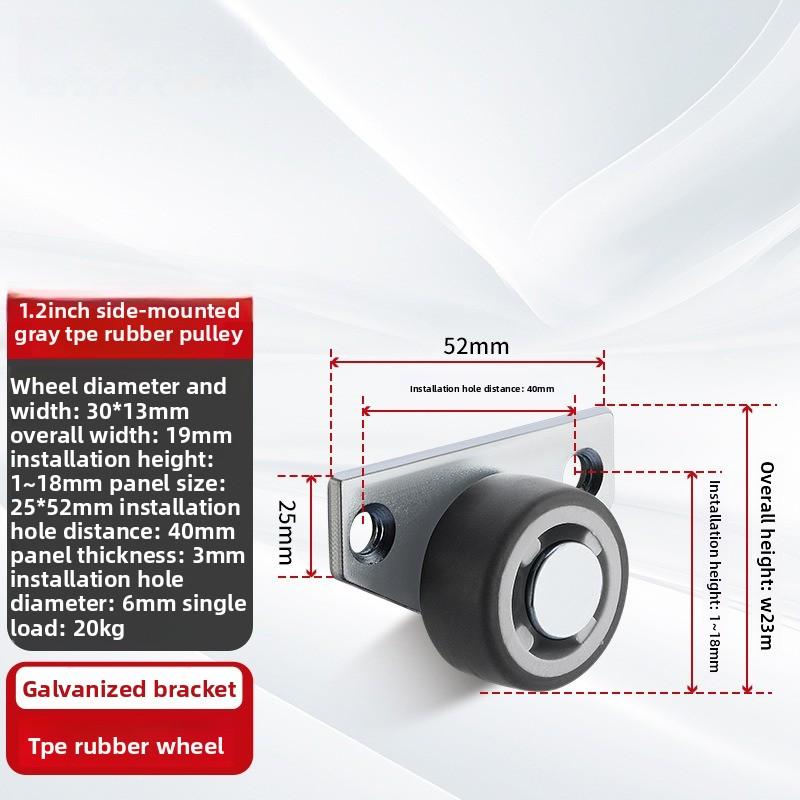 Door Bottom Roller Hinge Support Wheel for Sagging Wood Door Repair Replacement Sliding Hardware