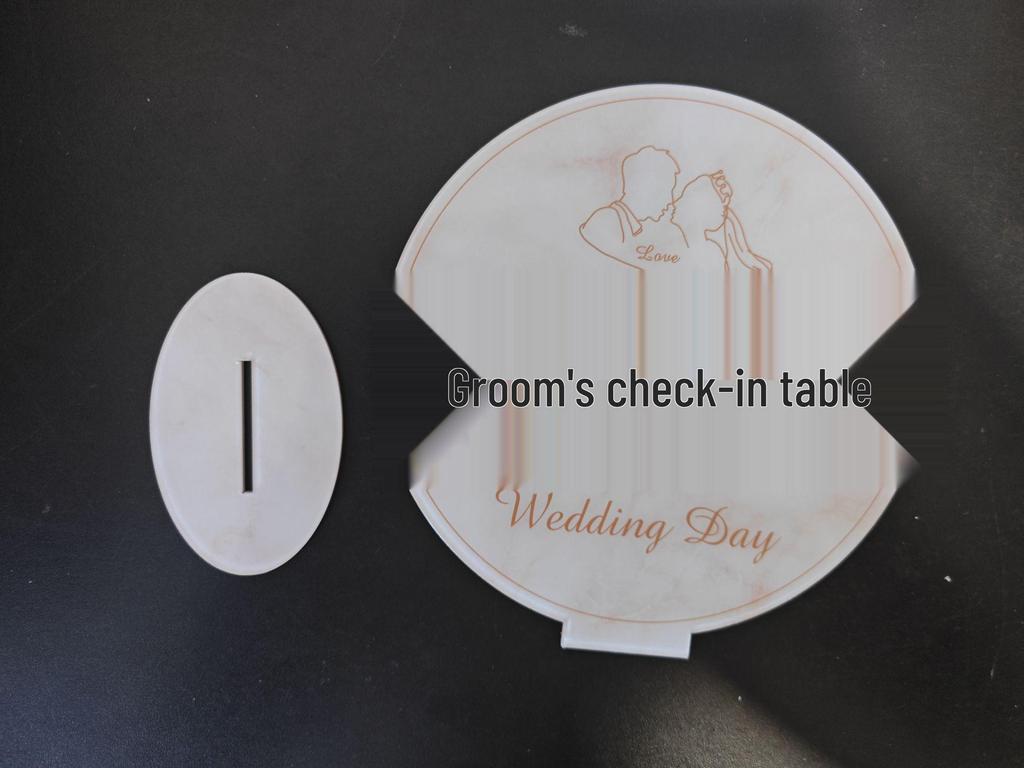Acrylic Creative Chinese Wedding Sign-In & Reception Gift Card