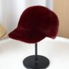 Plush Fisherman Cap Thick Fur Cap Autumn Winter Natural Warm Female Fashion Hat Earmuffs Foldable Portable Warm Breathable Fashion Women