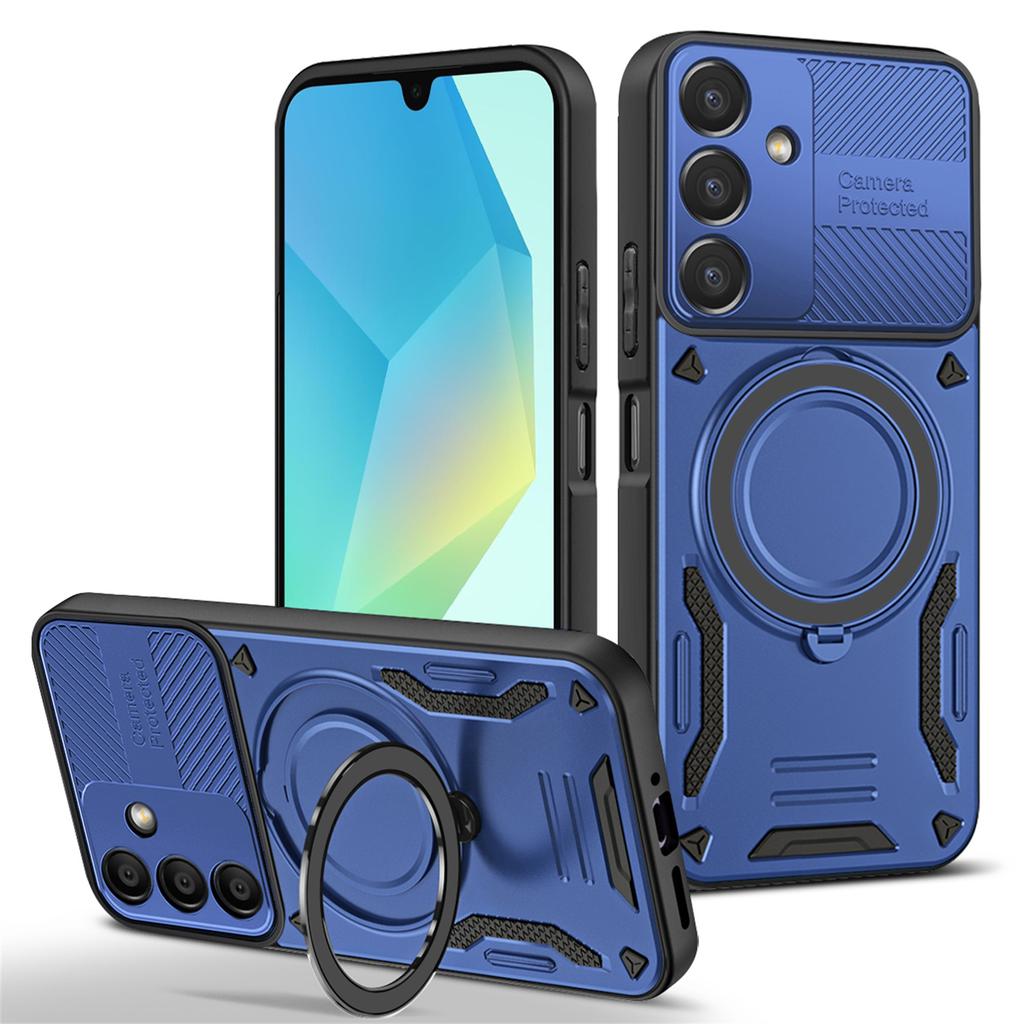 Armor Magnetic Case For Samsung Galaxy A16 Camera Protection Ring Bracket Bumper Stand Holder Cover