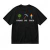 Men's All-Season Trend Classic T-Shirt Adventure Tool Silhouette Pixel Art Tee