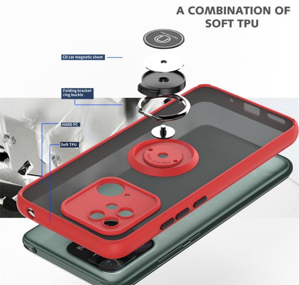 Hülle Für Xiaomi Redmi 10C 10 10A Hülle Stoßfest Matte PC Armor Handyhülle Für Redmi 9C 9 9A Magnetischer Ring Ständer Halter Abdeckung