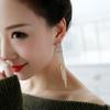 New Gold Color Long Crystal Tassel Clip On Earrings Without Piercing  for Women Wedding Brinco Fashion Jewelry Gifts