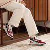 Li Ning Moon White Casual Versatile Thick Sole Non-Slip Wear-Resistant Breathable High-Top Skate Shoes Men Sneakers Red AGCU347-4