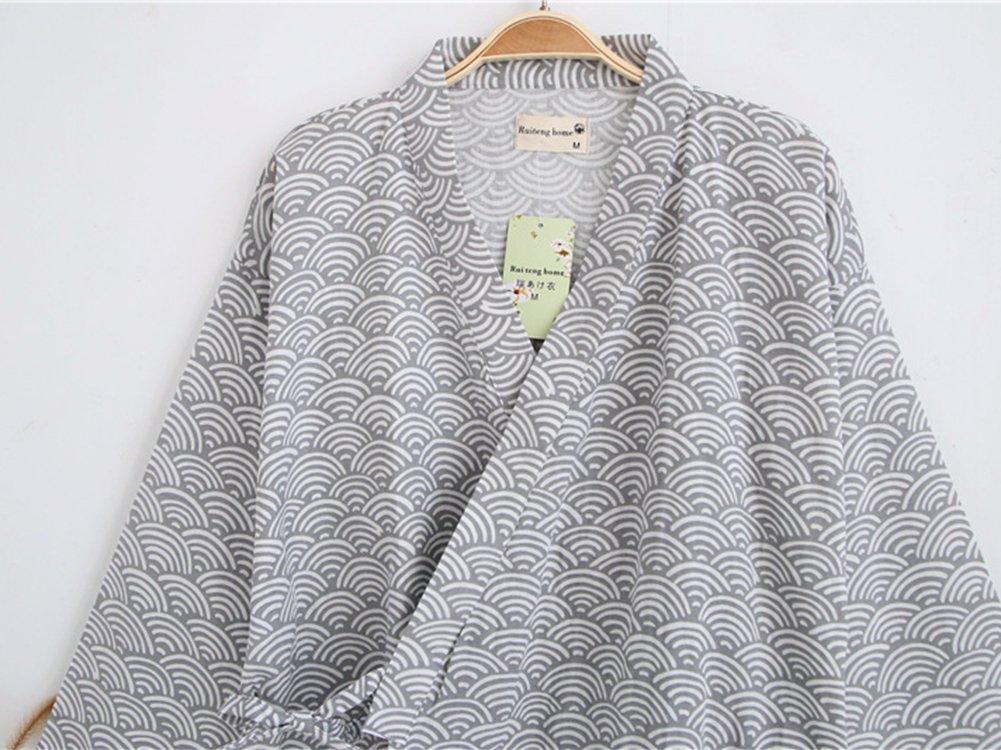 Soft to the Japanese Front Home Work Hotel Bathrobe, Jinbei, Pajamas, Yukata, Men's, Women's, 100% cotton, touch, style, opening, Nightwear, wear,