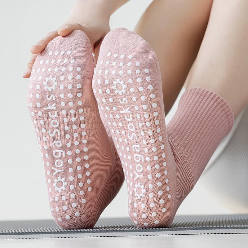 Yoga Socks Non-Slip Pure Cotton Boneless Tube Socks Pilates Indoor Fitness With Shark Pants Stockings