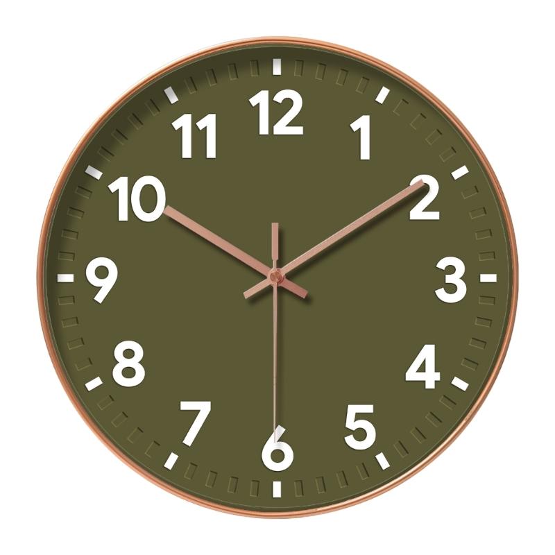Quiet Wall Clock 11.81Inch Battery Operated Modern Analogs Decorative Clock for Kitchen Office Bathroom Bedroom Decors
