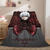 Tokyo Ghoul Colorful 2D Print Flannel Blanket, Cute Cartoon Pattern for Couch, Home Decor Travel Gift Wrap_LIAN