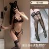 Man Wants Erotic Underwear Sexy Lace Temptation Three-point Gathering Bra Underwear Women's Transparent Pajamas Set Wholesale