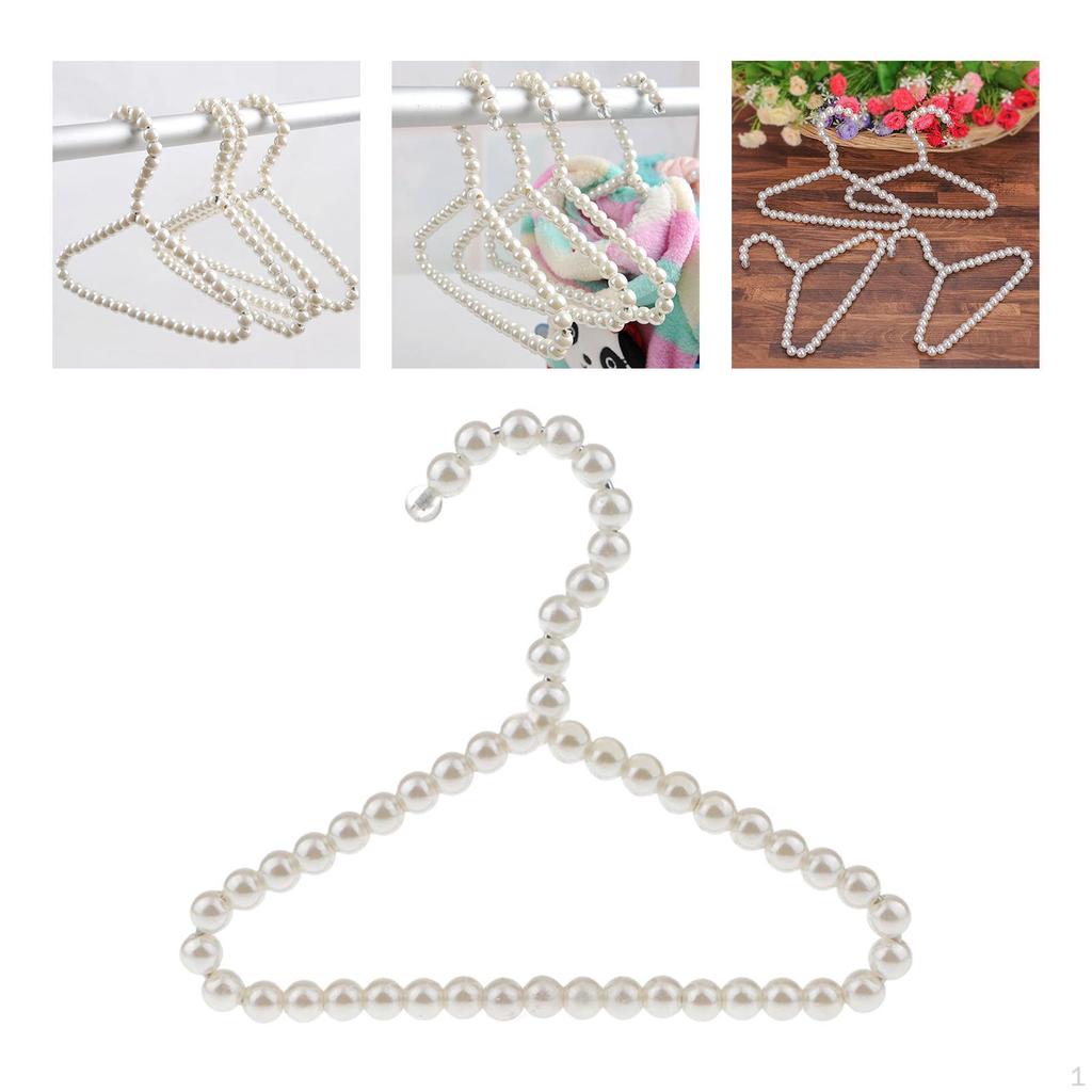 White Pearl Beads Clothes Hanger Elegant Coat for Pet Children Baby