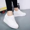 Fashion 2024 White Hidden Slope Heel Casual Sports Shoes Women's Spring Sports Shoes High Platform High Heel Vulcanized Shoes