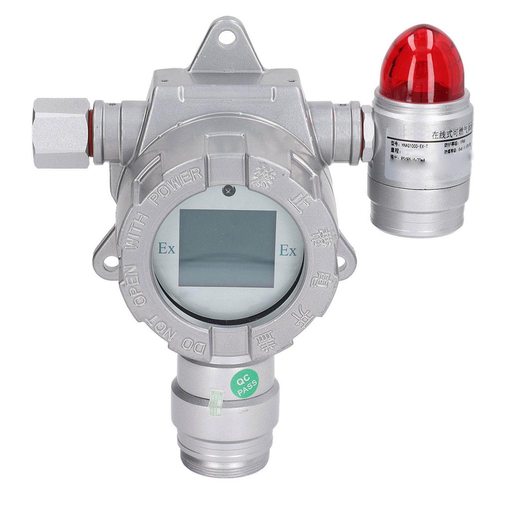 0‑100ppm LCD Fixed H2S Gas Detector 4‑20mA Signal RS485 Digital Signal Output Shop Gas Alarm Meter US Plug 100‑240V