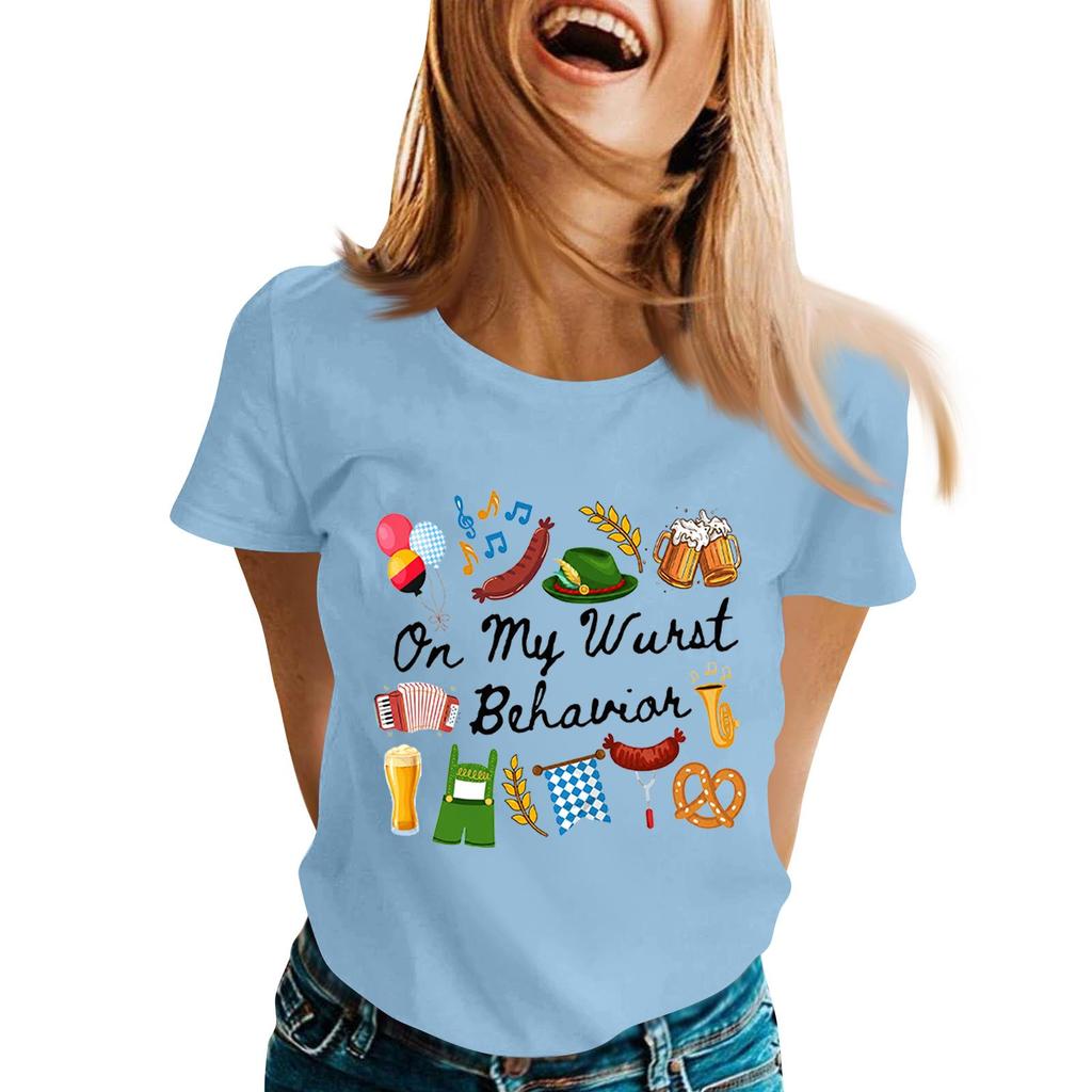Fashion Casual Unisex Letter Print T-Shirt with Festival Graphic Design - Short Sleeve Round Neck Tee for Men and Women