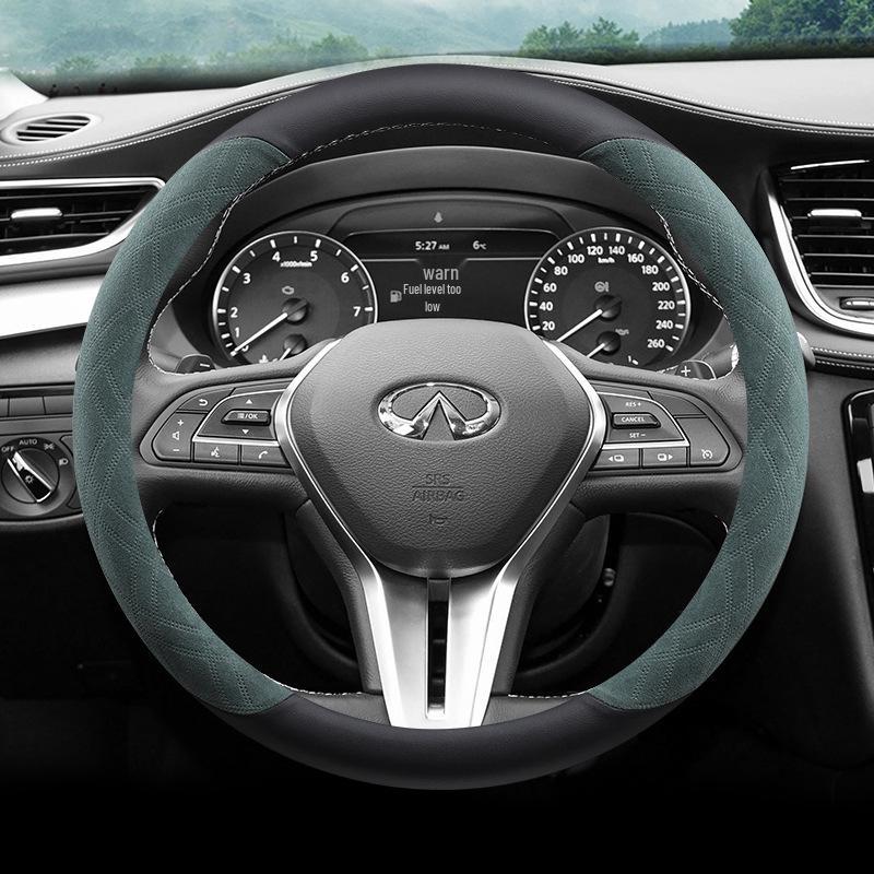 Wildleder-Lenkradabdeckung für Infiniti Q50L, QX50, QX60, QX55, Q70L - Für den Wintergebrauch