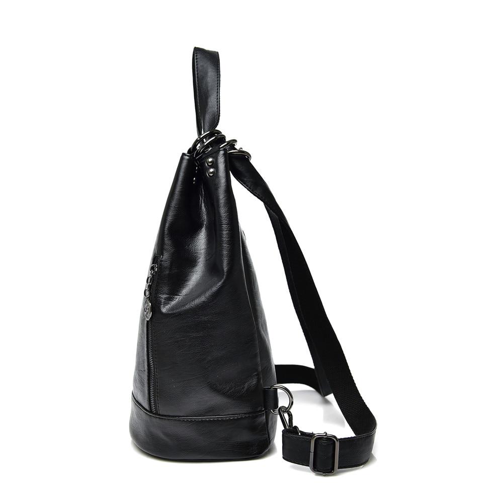 Rucksack mochila feminina Multifunktions Frauen Leder Rucksack Weibliche Schulter Tasche