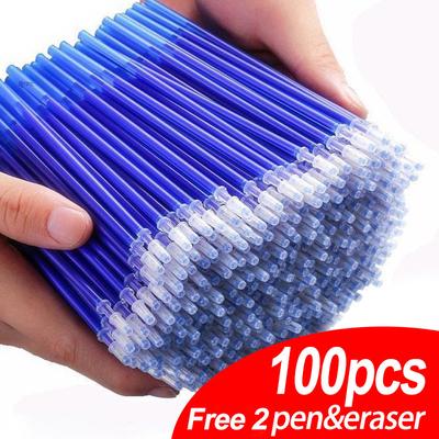 100PCS Erasable Gel Pen Refills with 1 Constellations Erasable Pens 0.5 Mm Black/Blue Ink Refills Star Sky Pen for School Office Stationery