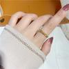 Gold Fashionable Plated Adjustable Heart Twisted Ring Unique Design For Women Gifts