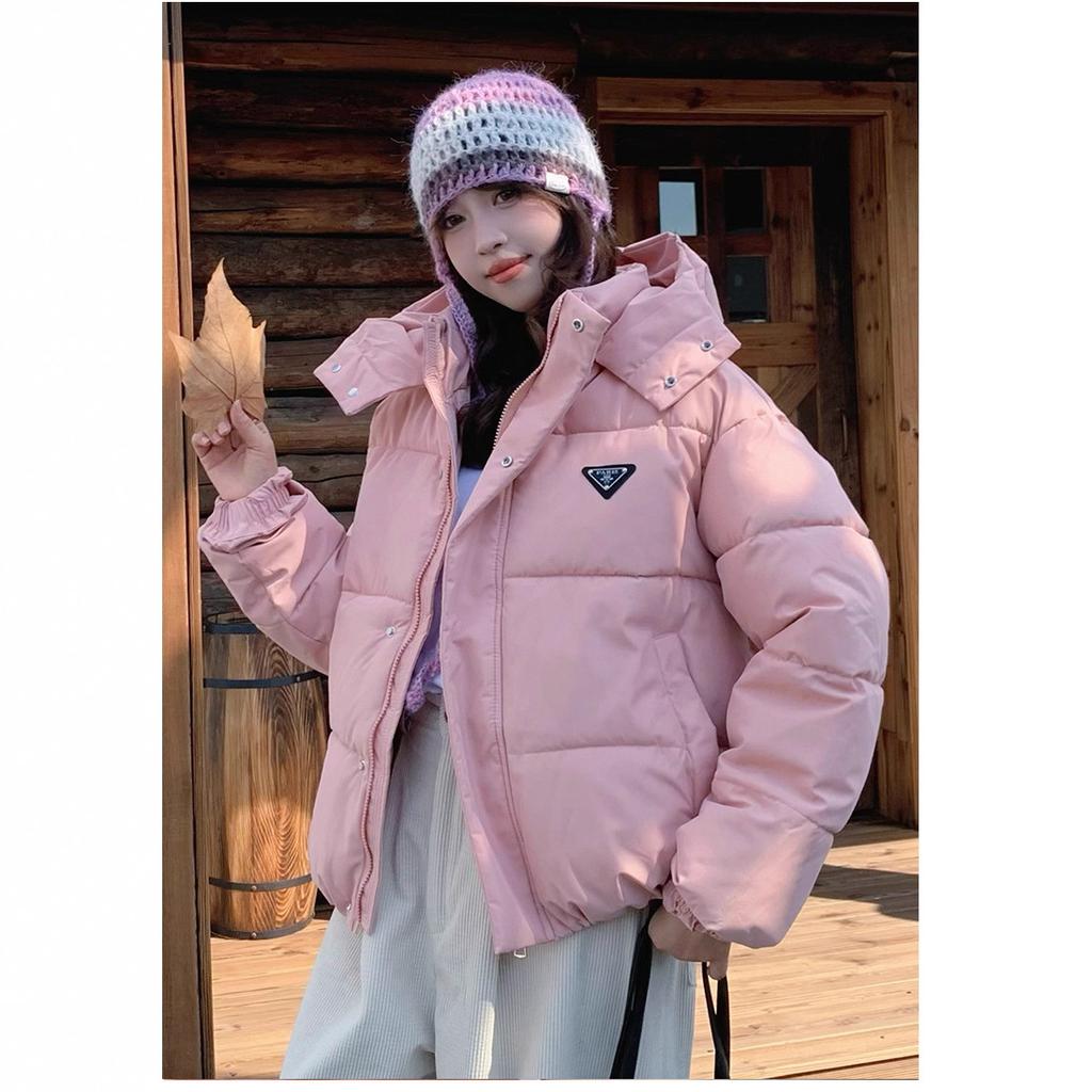 Short Down Jacket for Women Hooded New Winter Loose Thickened Cotton Jacket Outer Jacket