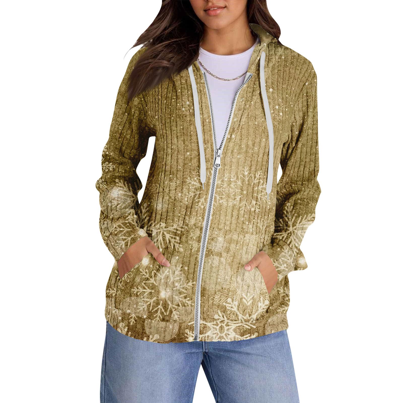 

Толстовки с капюшоном для женщин, модные топы, повседневная осенняя мода, свитшот с длинным рукавом и карманами, легкий пуловер L золотой