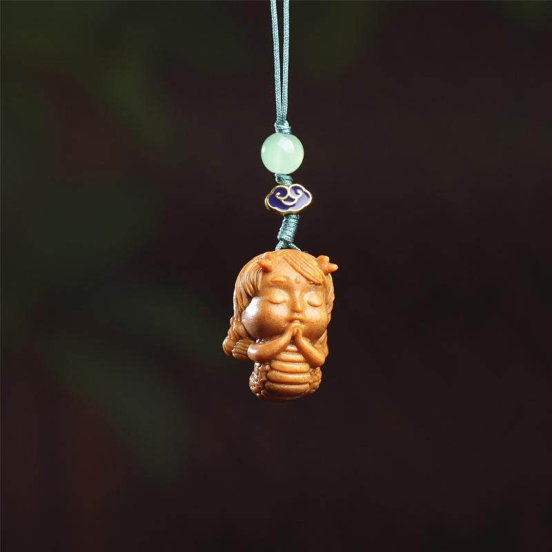 Zodiac Dragon Cartoon Pendant - Little Dragon Girl Ornament & Cultural Craft Gift