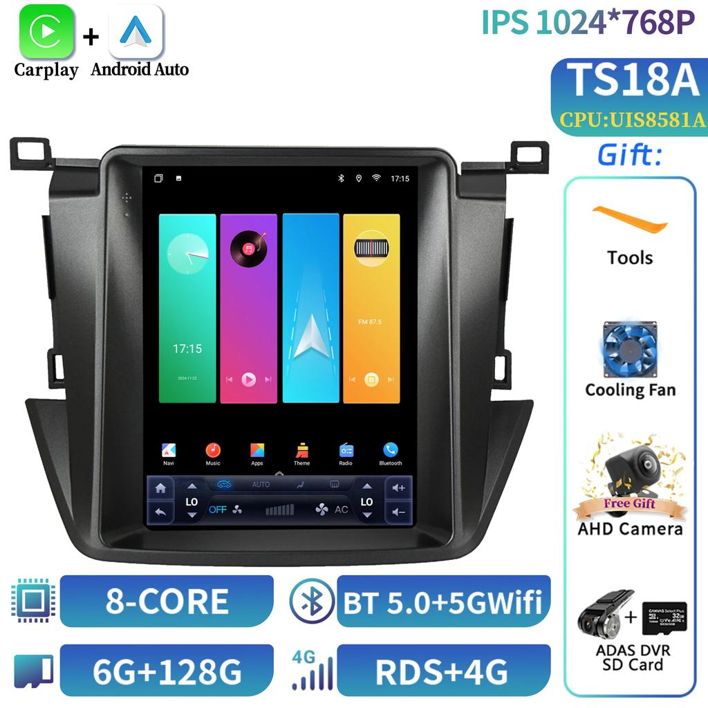 9.7inch Car Radio Multimedia Video GPS For Toyota Rav4 2013-2018 Android  Navigation Car Radio Car play Wireless Screen Stereo G