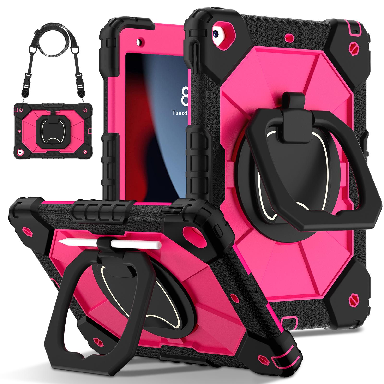 

Вращающийся прочный чехол-подставка Rugged Armor для iPad 10,2 дюйма 7-го, 8-го, 9-го поколения 2019, 2020, 2025 с ручкой, противоударная накладка для планшета iPad 7th 8th 9th