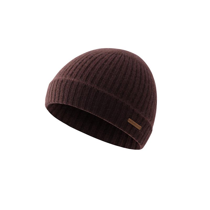 כובע סרוג קשמיר טהור לגברים - חם, טרנדי ורב-תכליתי לסתיו ולחורף