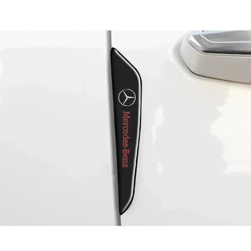 4pcs for Mercedes Benz C180 C200 C260 Car Door Anti-collision Protector Bar Stickers Side Edge Rear View Mirror Protection Strip EUVWX1