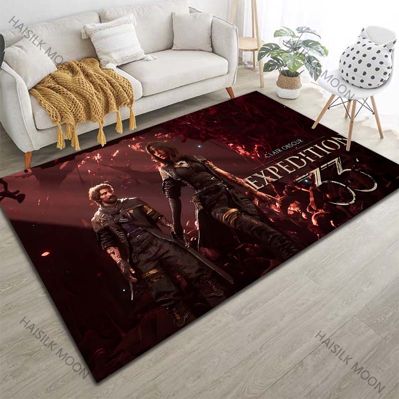 1PC Game E-expedition-33Pattern Carpet for Living Room Bedroom Sofa Home Game Player Room Decor Non-slip Floor Mat Large Size