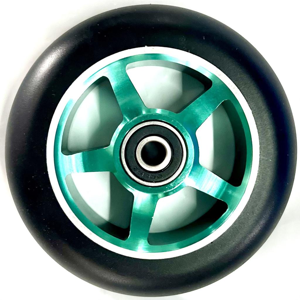 100mm Scooter Wheels Replacement with Bearings Aluminum Wear-Resistant PU Stunt Scooter Parts Kick Scooter Accessories 2pcs/set