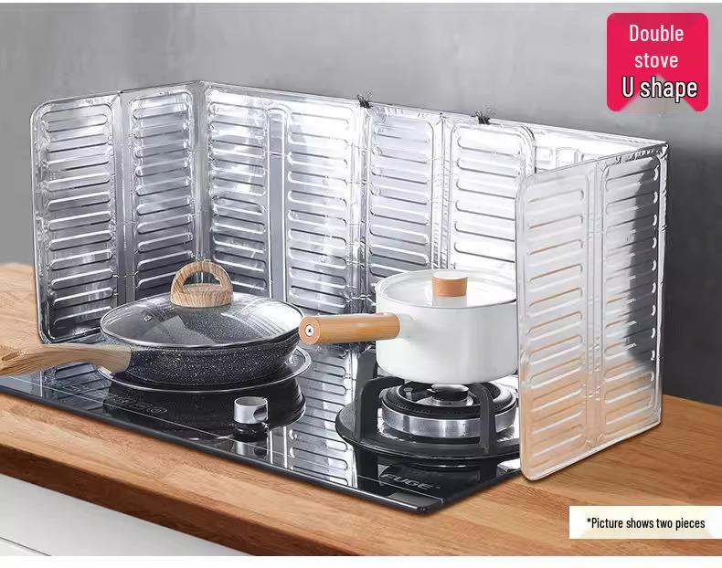 Oil-Proof, Foldable Kitchen Splash Guard for Stovetop