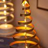 Gold Star Shaped LED Christmas Tree Lights - Iron Art Display Stand for Living Room Atmosphere Lighting