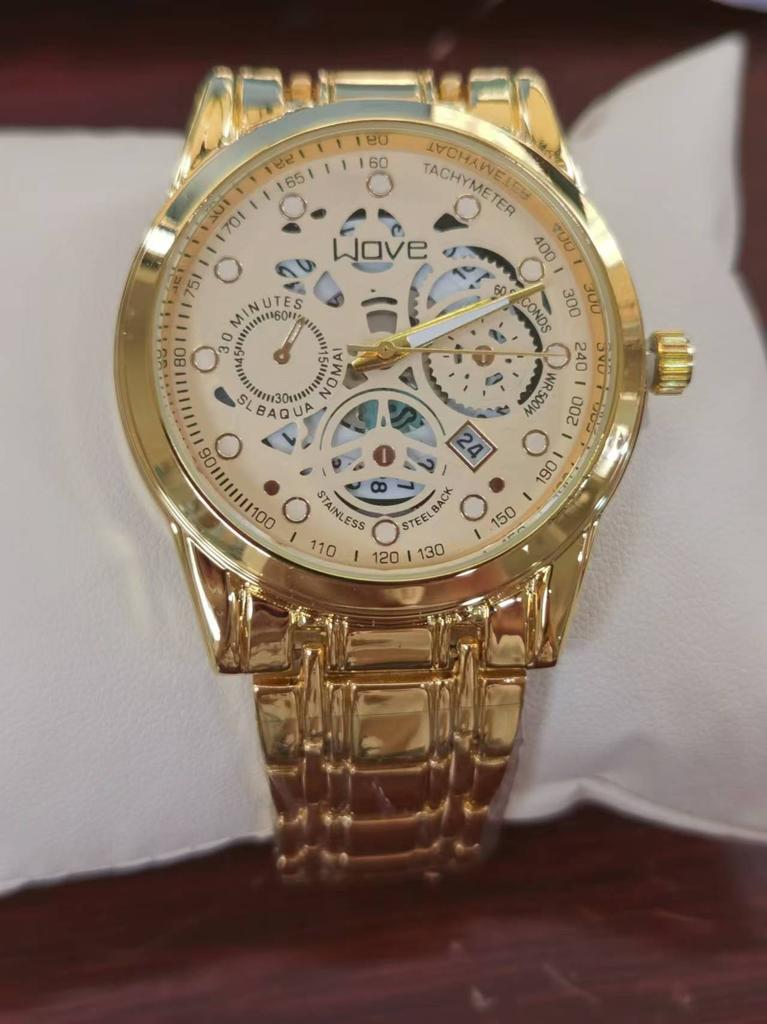Men's Watch Business Light Luxury High-end Brand Versatile Gold Hollow Male Fashion Quartz Clock Watches