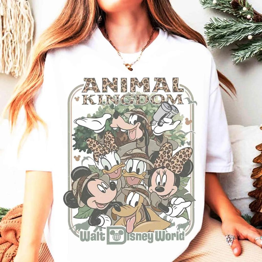 2026 Mickey And Friends Animal Kingdom Adventure Mode Tshirt Lets Go Wild Togetherunisex Unisex Families Children