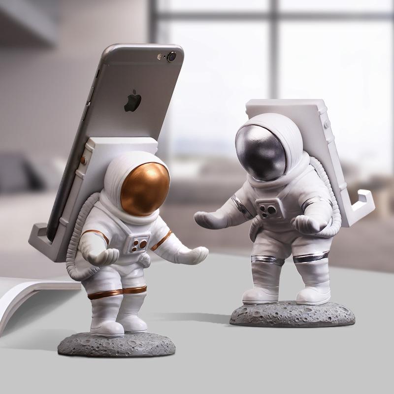 Astronaut Phone Holder, Pen Holder, and Tissue Box for Living Room Resin Ornaments.