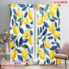 2pcs,2D Plane Printing Curtains Roller Blinds Lemon Harmony Versatile Polyester (without Rod) Outdoor Decorations Ldeal for