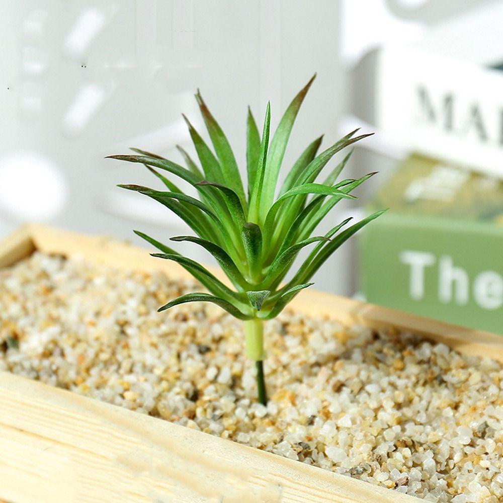 

Mini Flocked Artificial Plants Realistic Fake Plants Outdoor Indoor Decoration Style 6