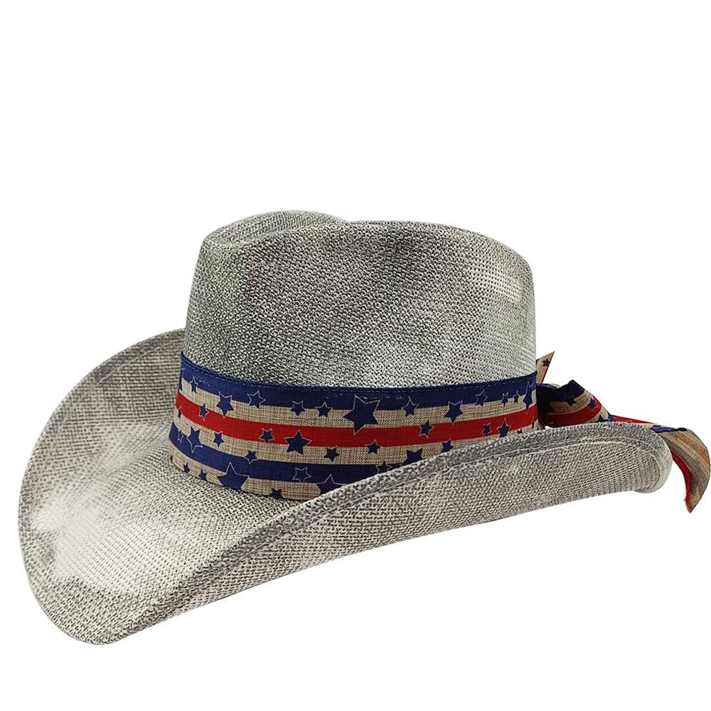 Western Cowboy Hat Straw Hat Men and Women Beach Sun Hat Retro Gentleman Ladies Cowboy Jazz Outdoor Travel Summer New Cowboy Hat